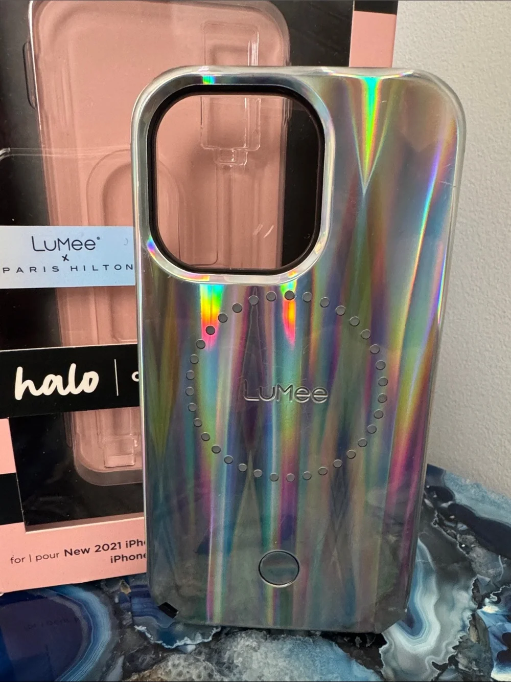 LuMee x Paris Hilton Halo Holographic Iridescent iPhone 12/12Pro Case